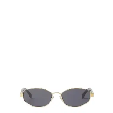 Fendi Oval Baguette glasses in gold-finish metal, decorated | Thumbnail 1 Fendi Oval Baguette glasses in gold-finish metal, decorated | Thumbnail 1