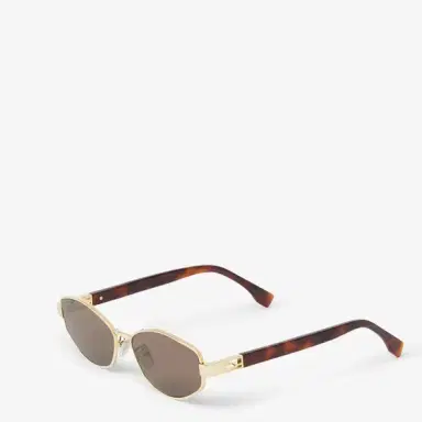 Fendi Oval Baguette glasses in gold-finish metal, decorated | Thumbnail 2 Fendi Oval Baguette glasses in gold-finish metal, decorated | Thumbnail 2