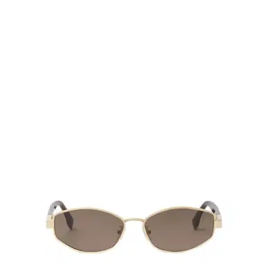 Fendi Oval Baguette glasses in gold-finish metal, decorated | Thumbnail 1 Fendi Oval Baguette glasses in gold-finish metal, decorated | Thumbnail 1