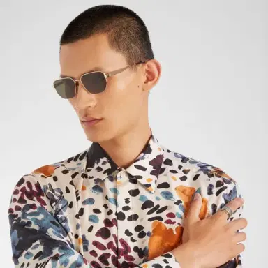 Fendi Rectangular, semi-rimless Sky glasses made of metal | Thumbnail 4