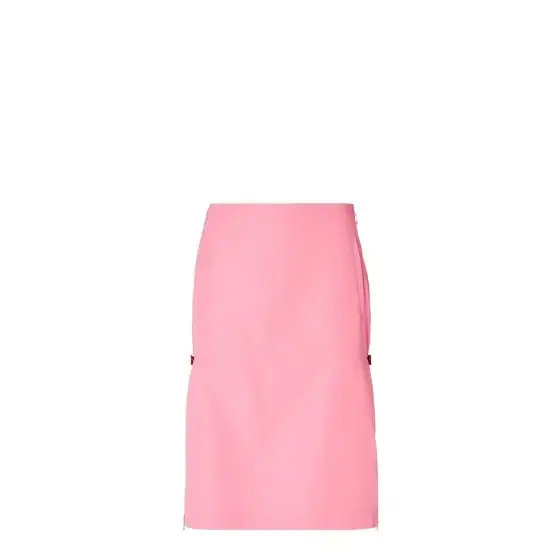 Midi pencil skirt with vertical welt pockets on the sides