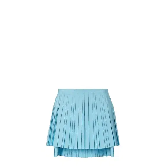 Short skirt with overlapping panels and an asymmetrical