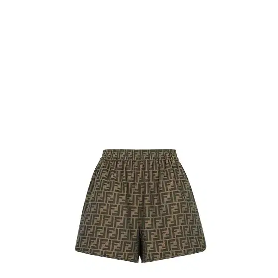 Fendi Shorts with an elasticated waist and side slits in the hem