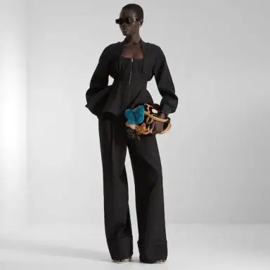 Fendi High-waisted trousers with yoke detail and pleats on | Thumbnail 4 Fendi High-waisted trousers with yoke detail and pleats on | Thumbnail 4