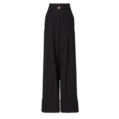 Fendi High-waisted trousers with yoke detail and pleats on | Thumbnail 1 Fendi High-waisted trousers with yoke detail and pleats on | Thumbnail 1