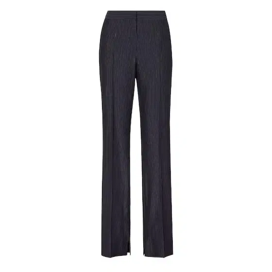 Slim-fit trousers slightly flared and with double fabric hem