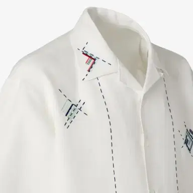 Fendi Shirt with bowling collar and short sleeves | Thumbnail 3 Fendi Shirt with bowling collar and short sleeves | Thumbnail 3