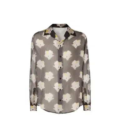 Fendi Oversized shirt with bowling collar and long sleeves | Thumbnail 1
