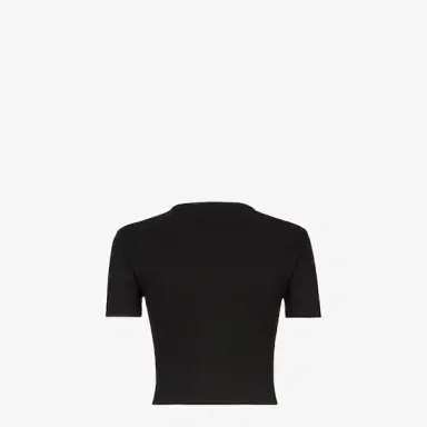 Fendi Cropped slim-fitting top with crew neck and short sleeves | Thumbnail 2