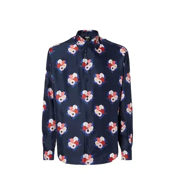 Fendi Oversized shirt with bowling collar and long sleeves