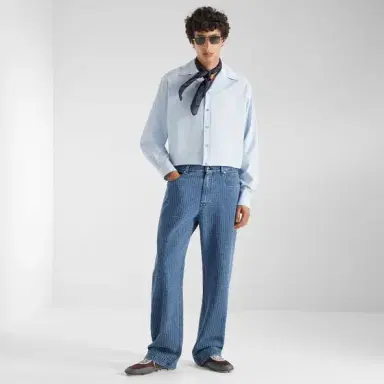 Fendi Oversized shirt with bowling collar and long sleeves | Thumbnail 4 Fendi Oversized shirt with bowling collar and long sleeves | Thumbnail 4