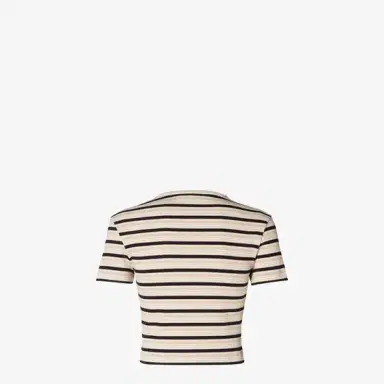 Fendi Cropped slim-fitting top with crew neck and short sleeves | Thumbnail 2