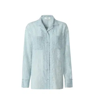Fendi Long-sleeved shirt with bowling collar and patch pockets | Thumbnail 1