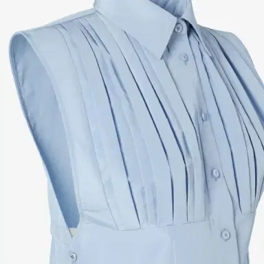 Fendi Short sleeveless top with shirt collar and side slits | Thumbnail 3