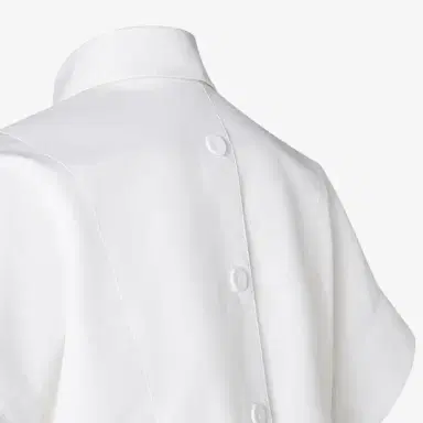 Fendi Cropped shirt with short cocoon sleeves and left-side patch | Thumbnail 3