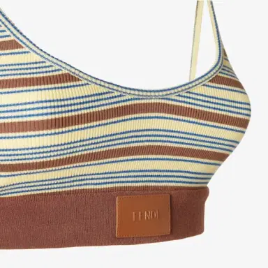 Fendi Bra top with scoop neckline and thin shoulder straps | Thumbnail 3