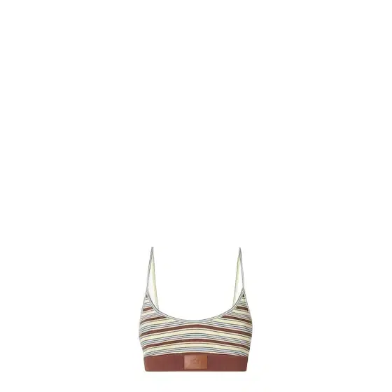 Bra top with scoop neckline and thin shoulder straps