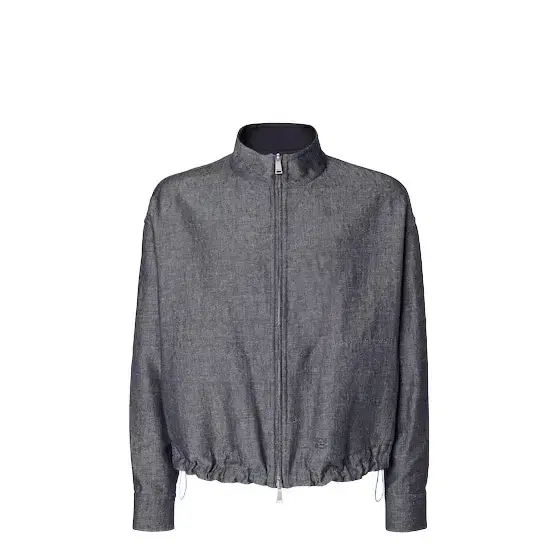 Reversible bomber-inspired blouson with drawstring hem
