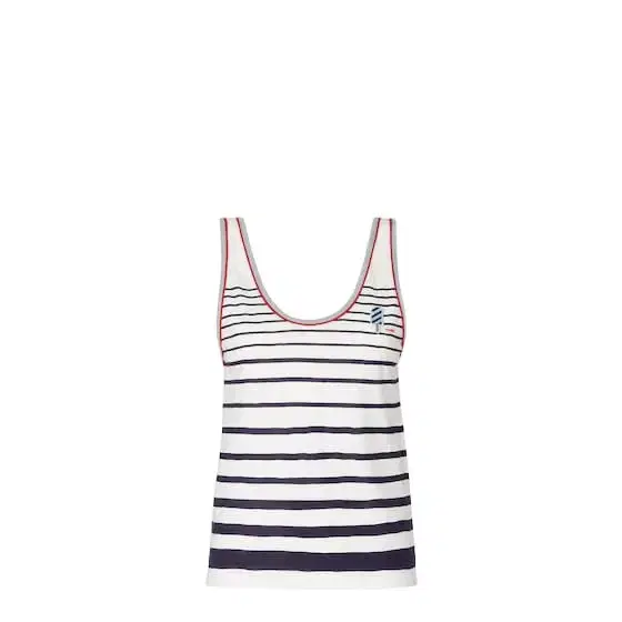 Straight, sleeveless top