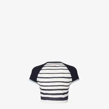 Fendi Cropped T-shirt with round neck and short raglan sleeves | Thumbnail 2 Fendi Cropped T-shirt with round neck and short raglan sleeves | Thumbnail 2