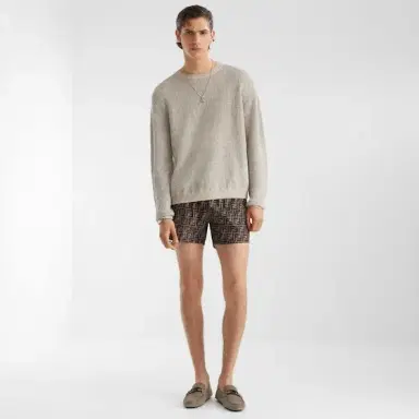 Fendi Swim shorts with elasticated waistband and drawstring | Thumbnail 4