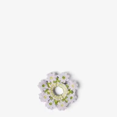 Fendi Hair elastic made of lilac floral crocheted cotton | Thumbnail 2