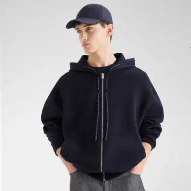 Fendi Dark blue waterproof nylon baseball cap with semi-stiff peak | Thumbnail 3