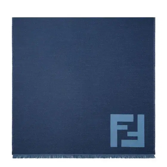 Fendi Rectangular scarf with fringed motif on the short sides