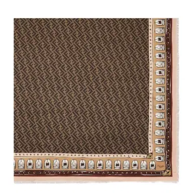 Fendi Large square shawl made of a soft wool and silk blend | Thumbnail 1