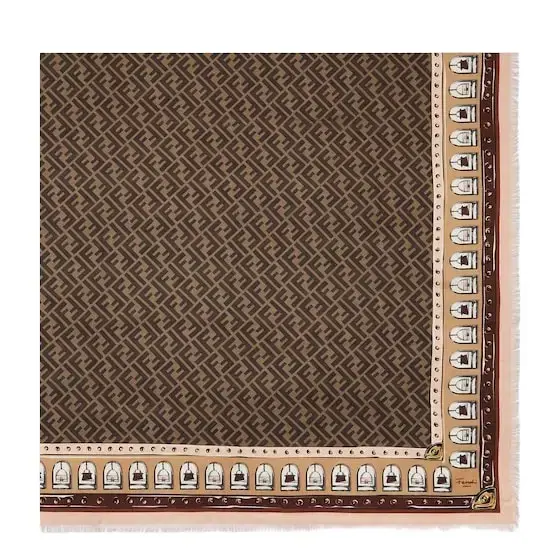 Large square shawl made of a soft wool and silk blend