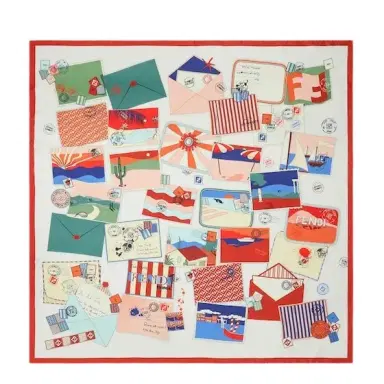 Fendi Square silk foulard | Thumbnail 1 Fendi Square silk foulard | Thumbnail 1