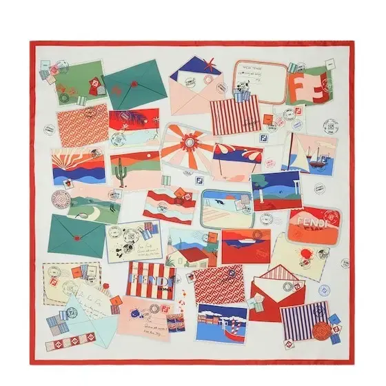 Square silk foulard