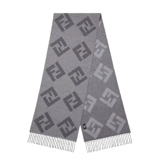 Rectangular scarf made of wool with an all-over, oversized