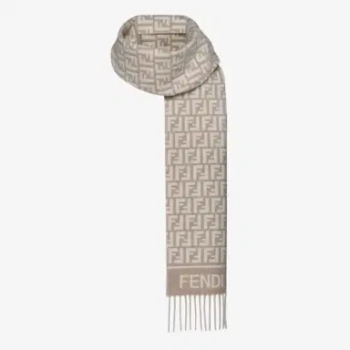 Fendi Scarf made of wool yarn and cashmere with an all-over dove | Thumbnail 2 Fendi Scarf made of wool yarn and cashmere with an all-over dove | Thumbnail 2