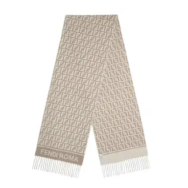 Fendi Scarf made of wool yarn and cashmere with an all-over dove | Thumbnail 1 Fendi Scarf made of wool yarn and cashmere with an all-over dove | Thumbnail 1