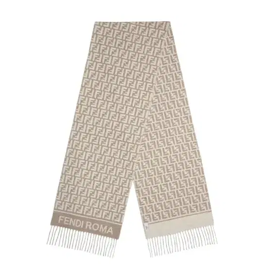 Fendi Scarf made of wool yarn and cashmere with an all-over dove