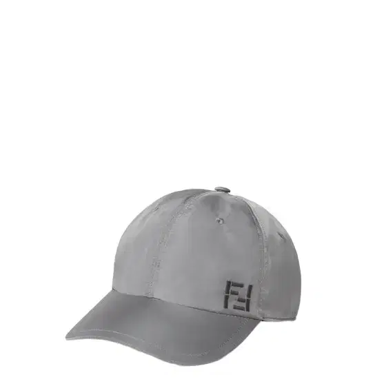 Fendi Grey waterproof nylon baseball cap with semi-stiff peak