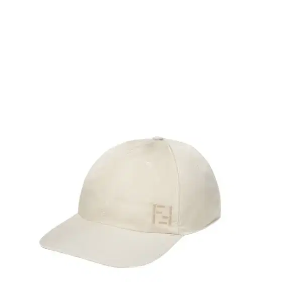 Ivory waterproof nylon baseball cap with semi-stiff peak