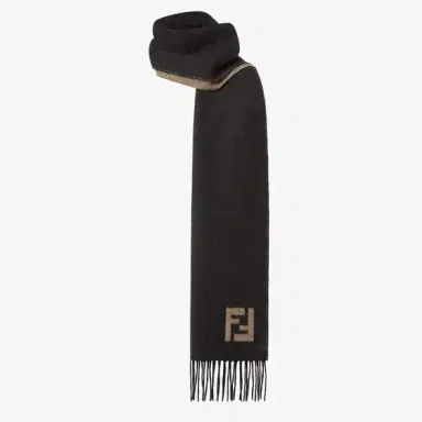 Fendi Rectangular scarf with fringed motif on the short sides | Thumbnail 3 Fendi Rectangular scarf with fringed motif on the short sides | Thumbnail 3