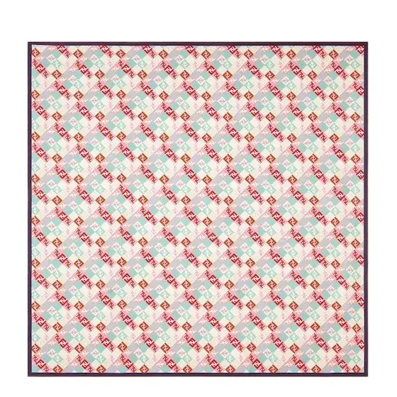 Square foulard made of organic silk twill