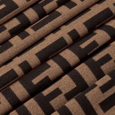 Fendi Rectangular wool and silk yarn scarf with all-over macro FF | Thumbnail 2
