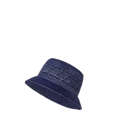Fendi Narrow-brimmed bucket hat made of blue raffia | Thumbnail 1