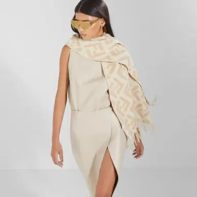 Fendi Long scarf finished with fringing | Thumbnail 4