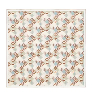 Fendi Square foulard made of organic silk twill | Thumbnail 1