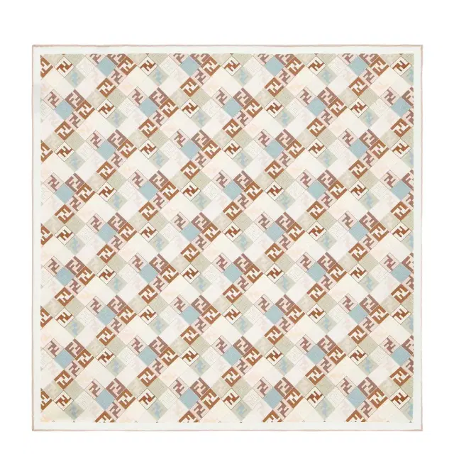 Square foulard made of organic silk twill