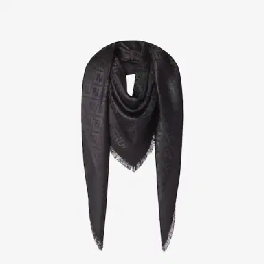 Fendi The iconic shawl is made of a black wool and organic | Thumbnail 3 Fendi The iconic shawl is made of a black wool and organic | Thumbnail 3