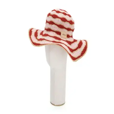 Fendi Wide-brimmed hat made of cotton yarn and raffia, crafted | Thumbnail 1 Fendi Wide-brimmed hat made of cotton yarn and raffia, crafted | Thumbnail 1