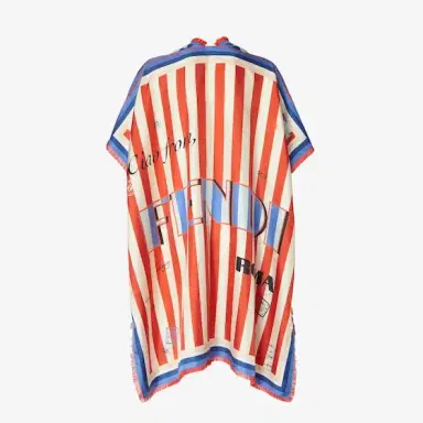 Fendi Wraparound poncho with ribbons to tie at the sides | Thumbnail 2 Fendi Wraparound poncho with ribbons to tie at the sides | Thumbnail 2