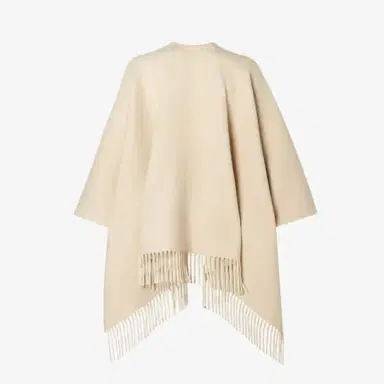 Fendi Large, enveloping poncho with fringed-edge finish | Thumbnail 2 Fendi Large, enveloping poncho with fringed-edge finish | Thumbnail 2