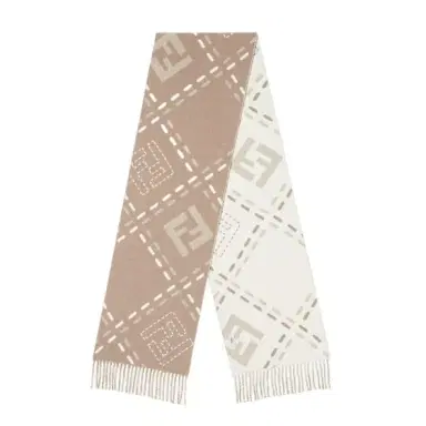 Fendi Long scarf finished with fringing | Thumbnail 1 Fendi Long scarf finished with fringing | Thumbnail 1
